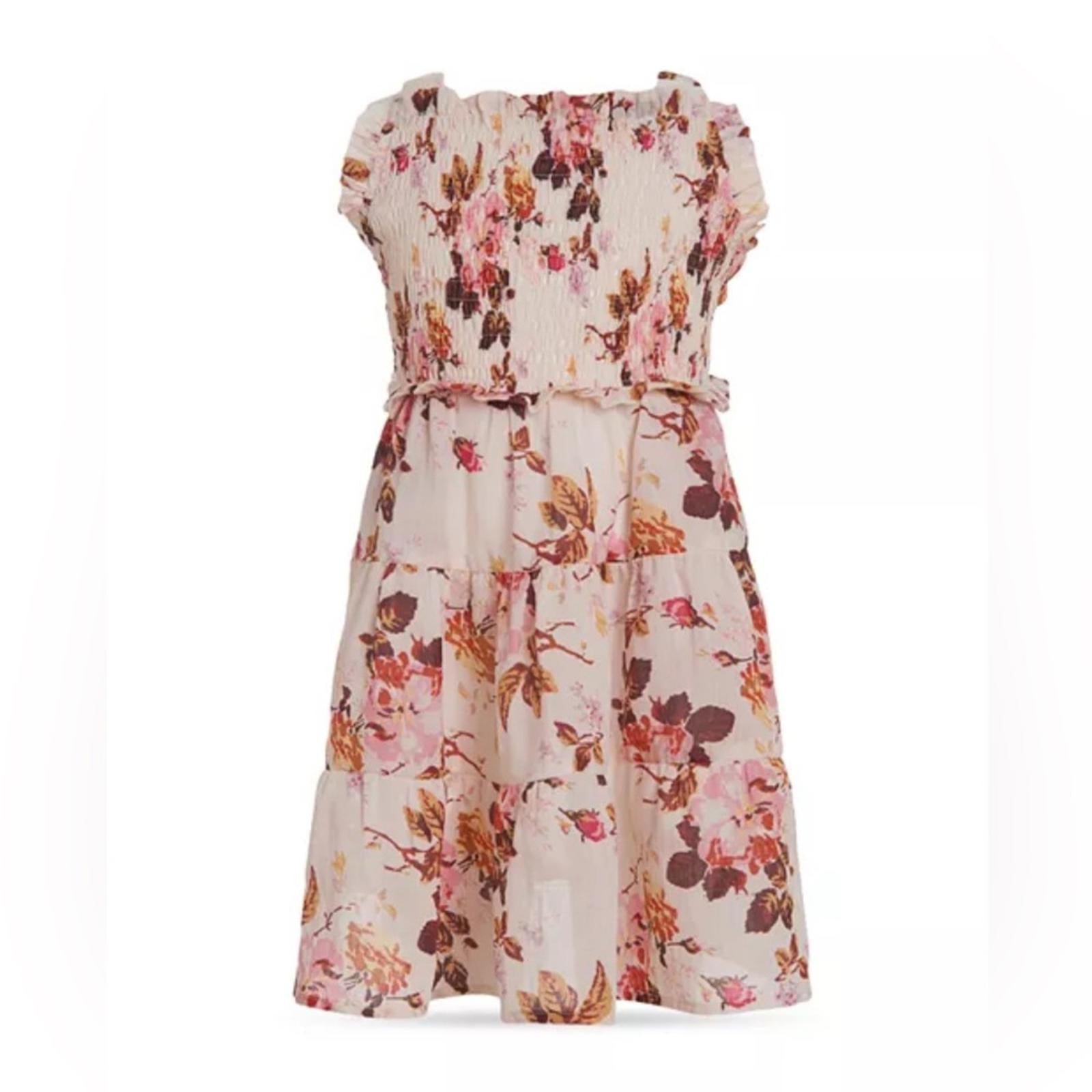 Sea New York Girls' Esme Smocked Dress in Cream Floral, Size 4Y New w/Tag