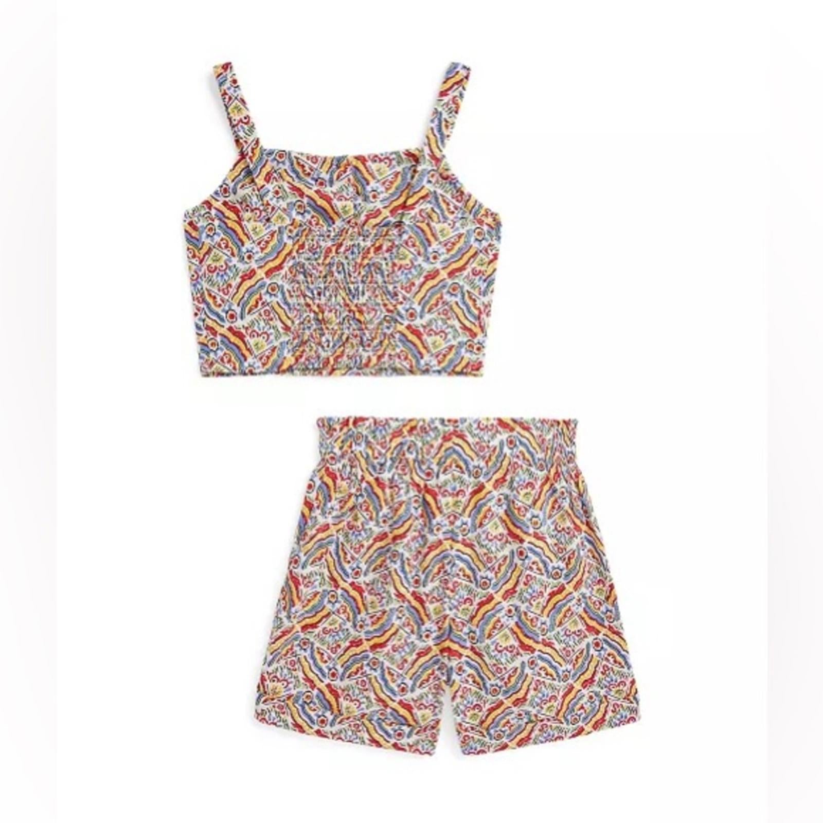 Polo Ralph Lauren Girls' Riviera-Print Top & Short Set, Size 12, NWT