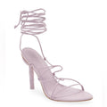 Cult Gaia Soleil Lace Up Strappy Heel Sandals in Lavender, EXCELLENT, Size 42