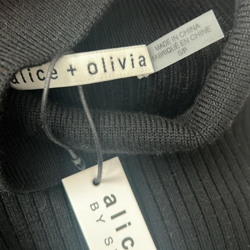 Alice+Olivia Revolve* Caleb Puff Sleeve Bodycon Sweater Dress, Size S New w/Tag