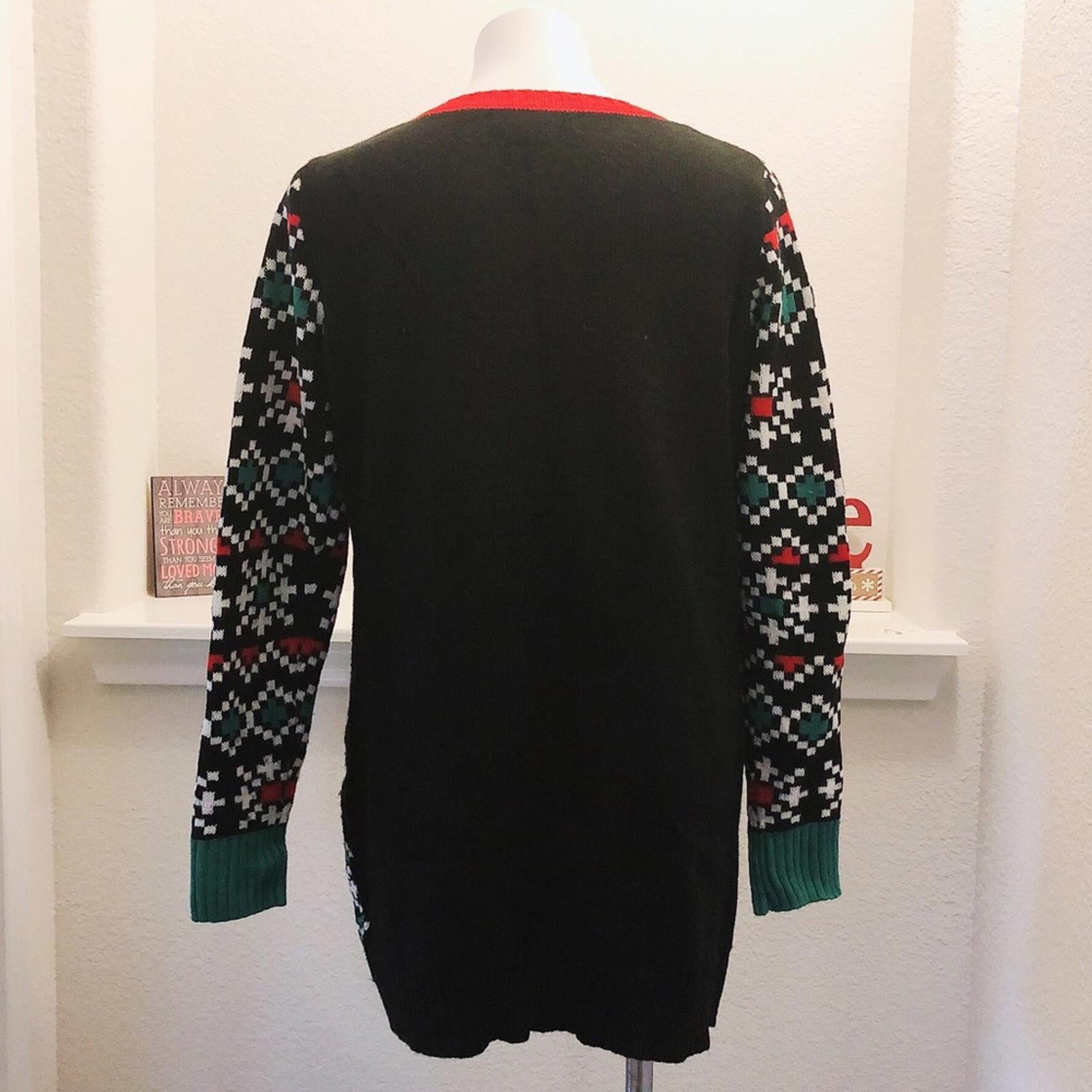 United States Sweaters Crewneck Holiday Sweater in Black/Red, Size L EXCELLENT
