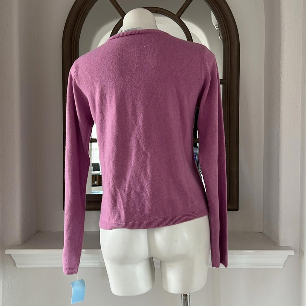 Atlantique Pink Crewneck Sweater, Size L New w/Tag