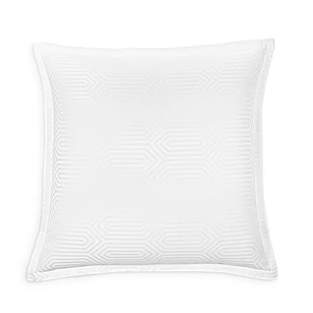Hudson Park Collection Italian Tivoli Jacquard Euro Sham in White, Made in Italy