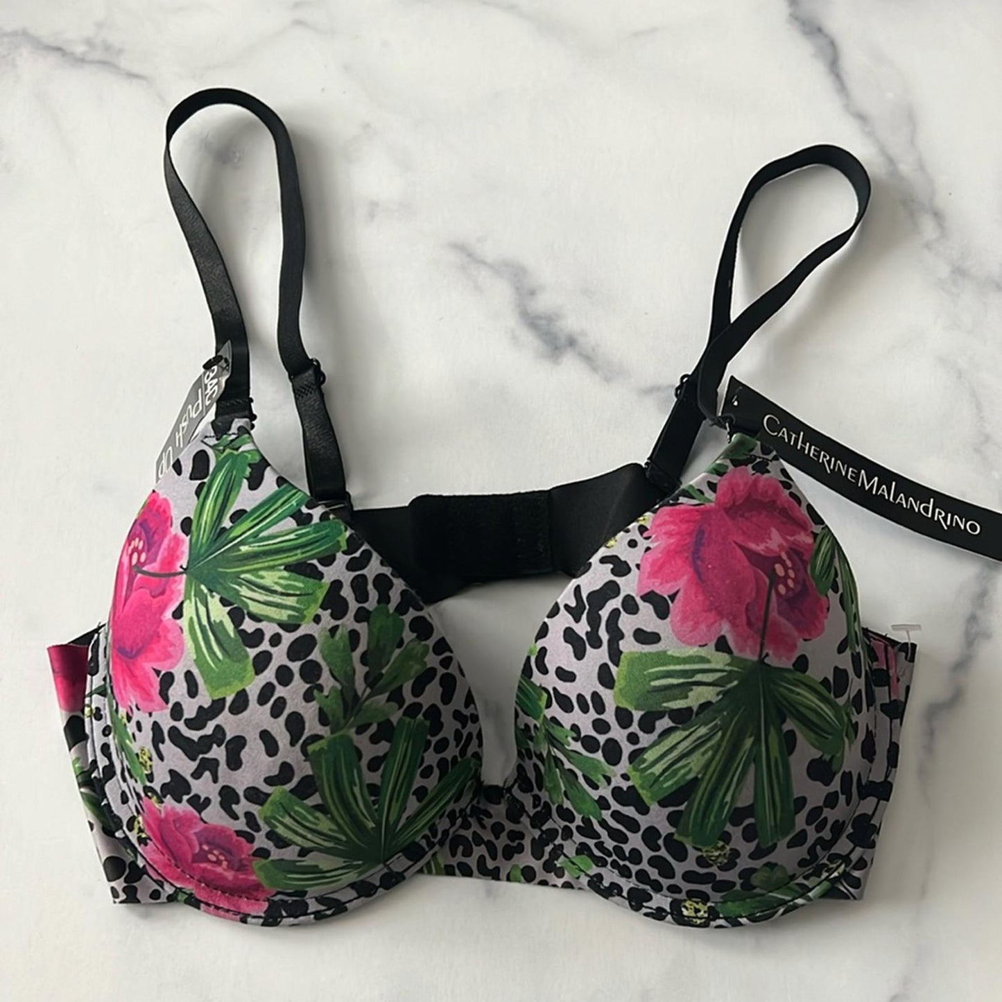 Catherine Malandrino Push Up Bra, Size 34C, Style BR3-CM045 New w/Tag Retail $48