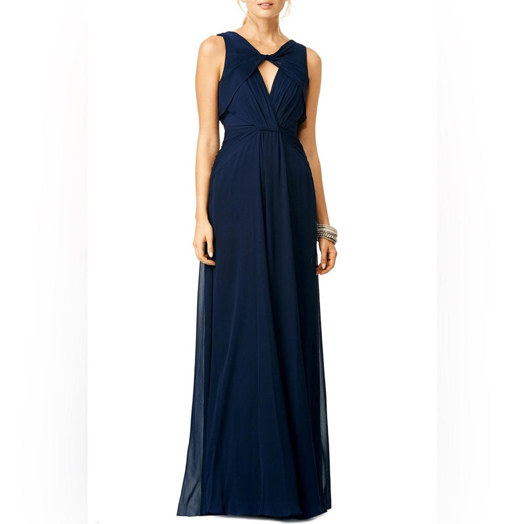 Badgley Mischka Navy Petunia Gown, Maxi Size 2 EXCELLENT Condition! Retail $795