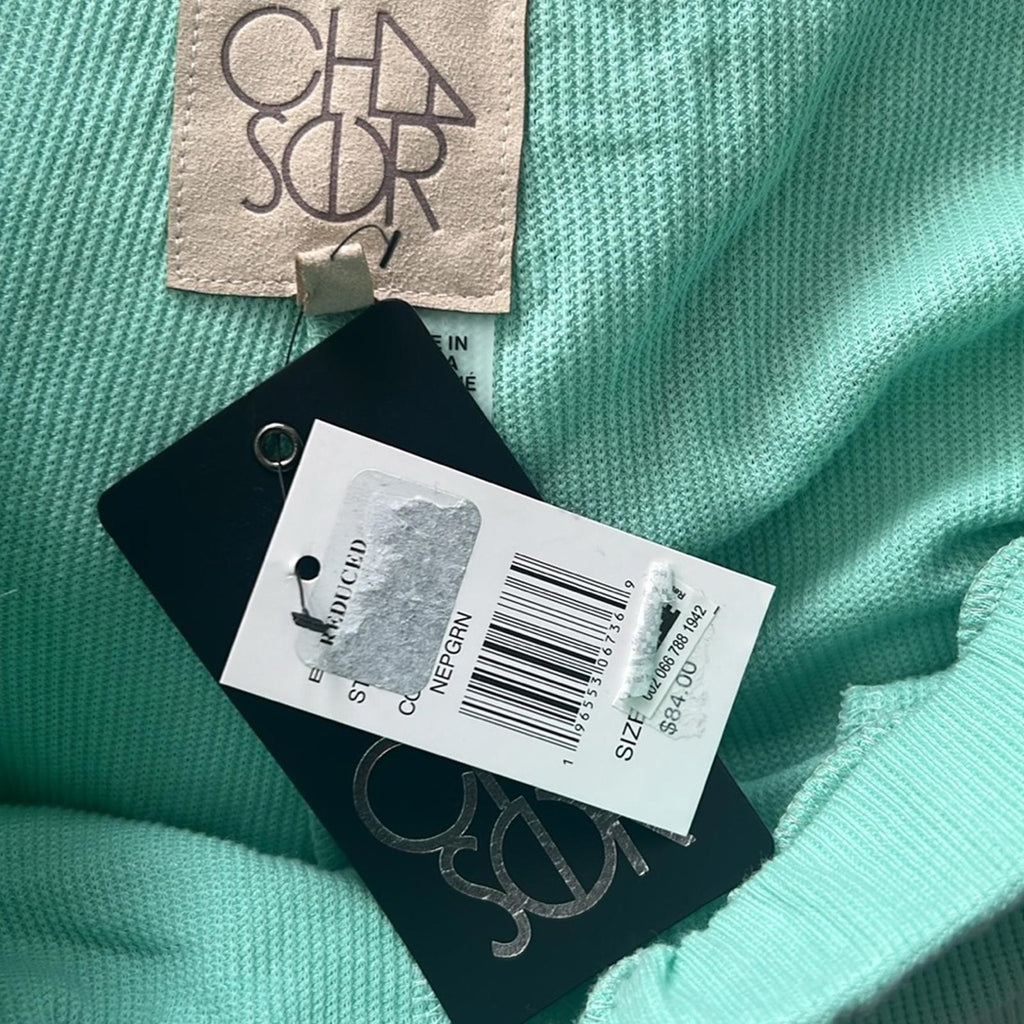 Chaser Women’s Waffle Knit Sweatpants Jogger Pants in Mint Green, Size L NWT