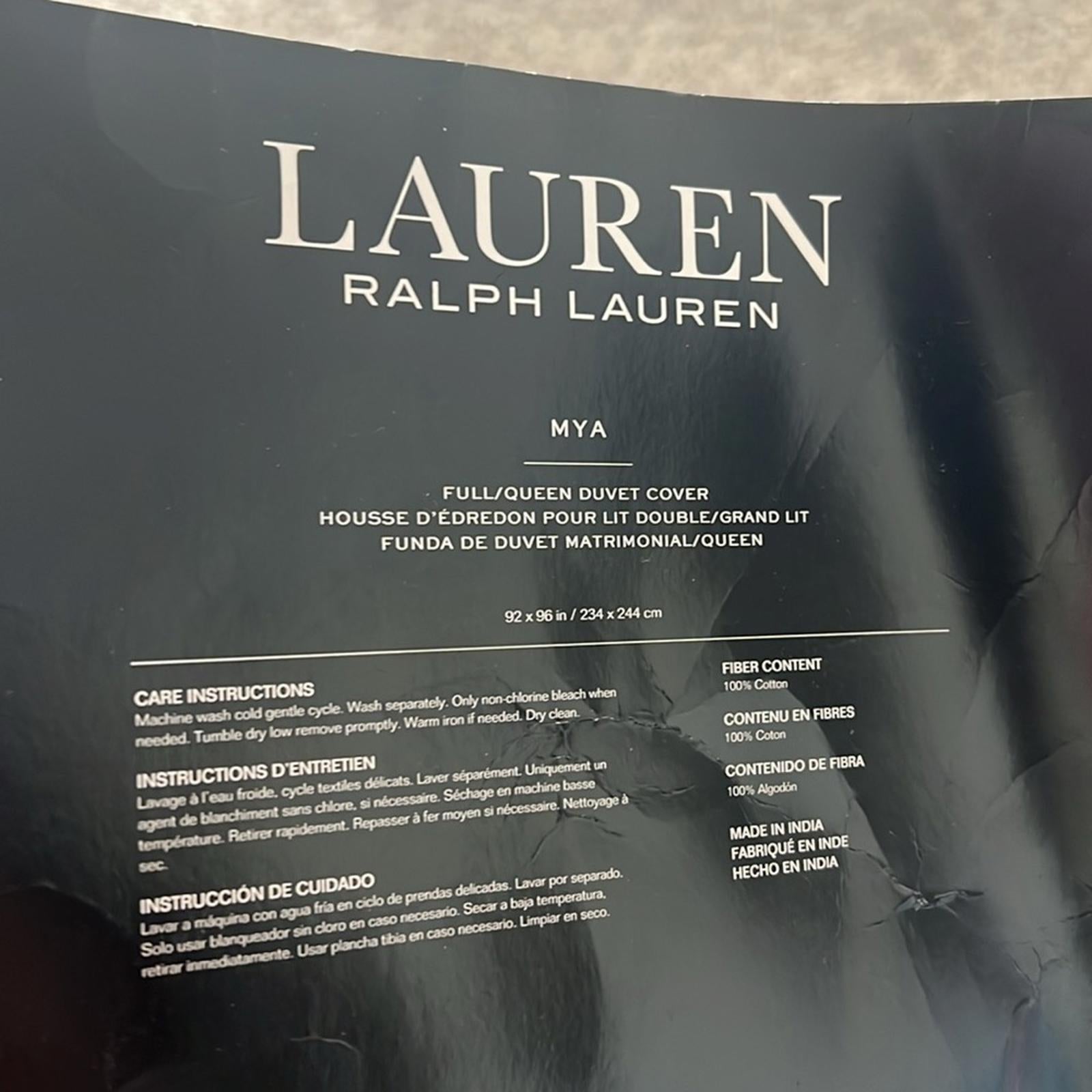 Lauren Ralph Lauren Mya Floral Duvet Cover in Pearl, NEW, Size Queen $430