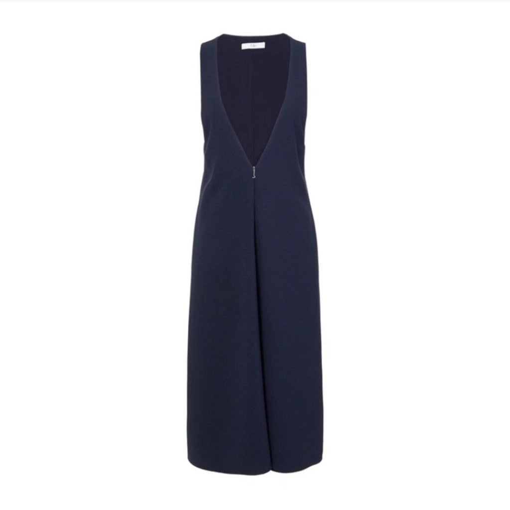 NWT TIBI Mica Crepe Jumper in Navy, Size 4 New w/Tag Retail $595
