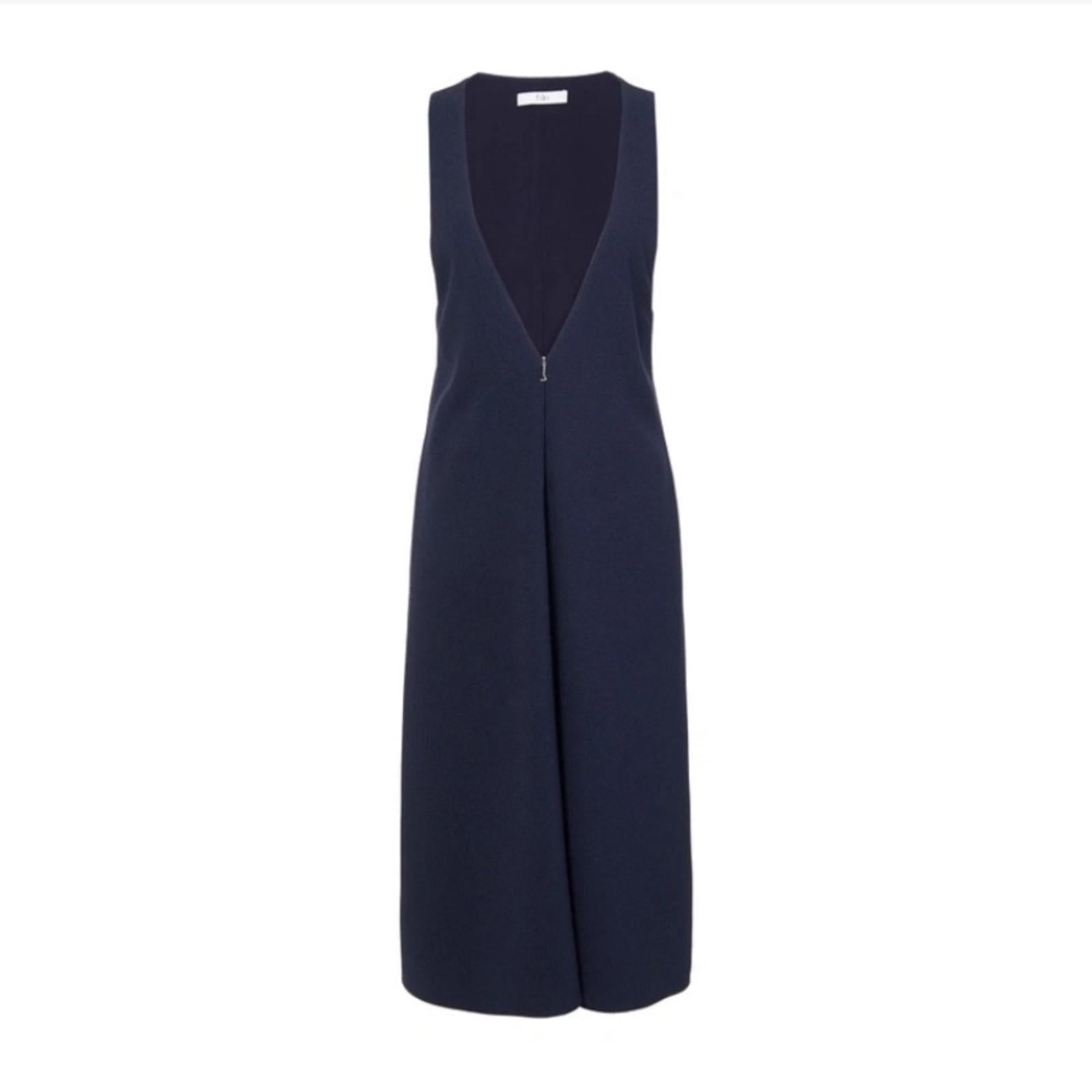 NWT TIBI Mica Crepe Jumper in Navy, Size 4 New w/Tag Retail $595