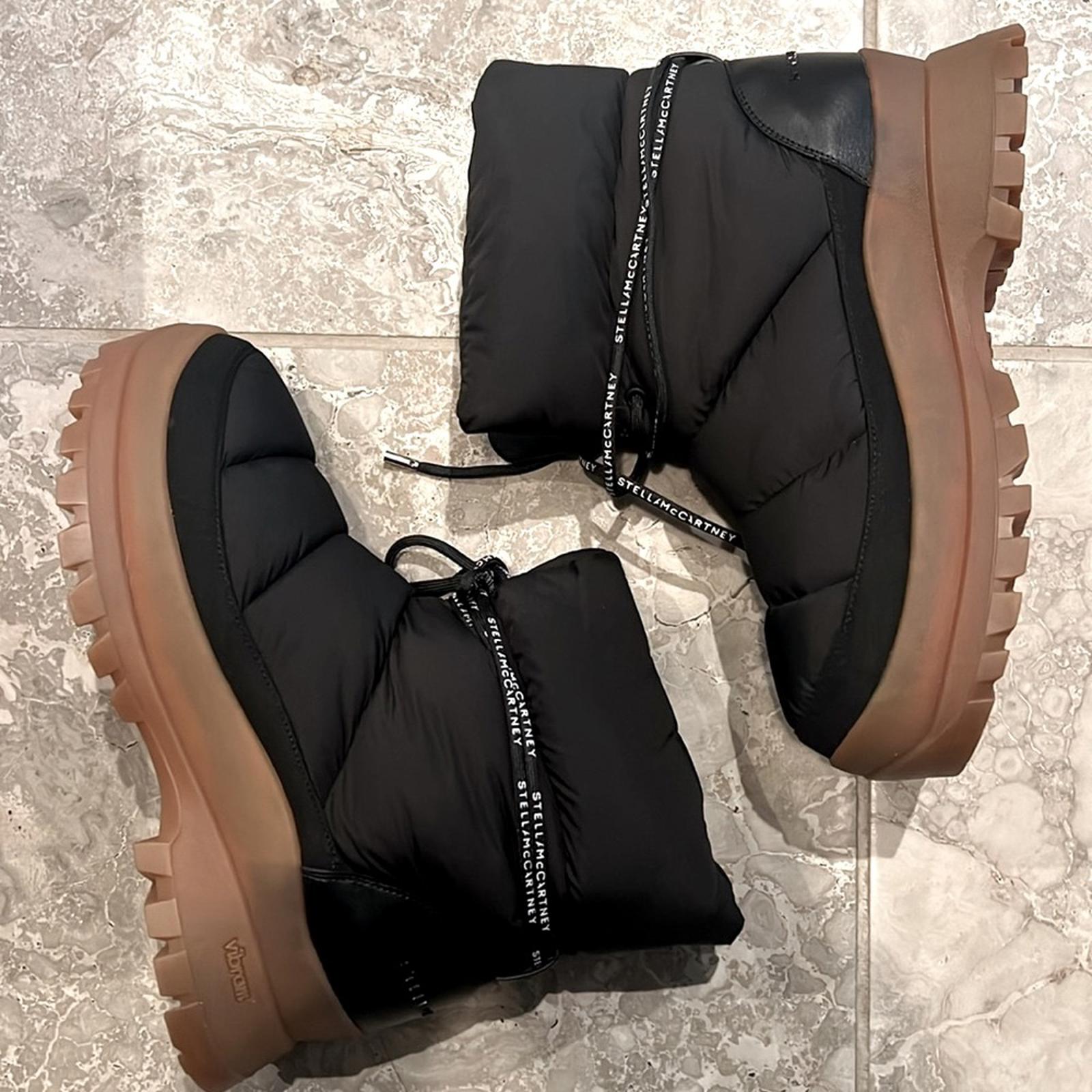 Stella McCartney Trace Recycled Polyamide Boots in Black Size 41 New w/ DustBag