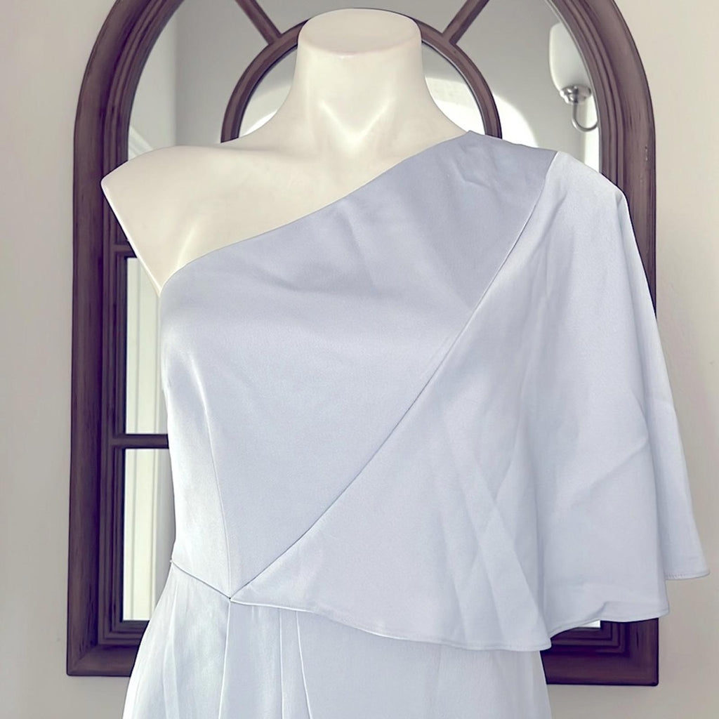 Aidan Mattox Draped One Shoulder Gown in Light Blue New w/Tag $365