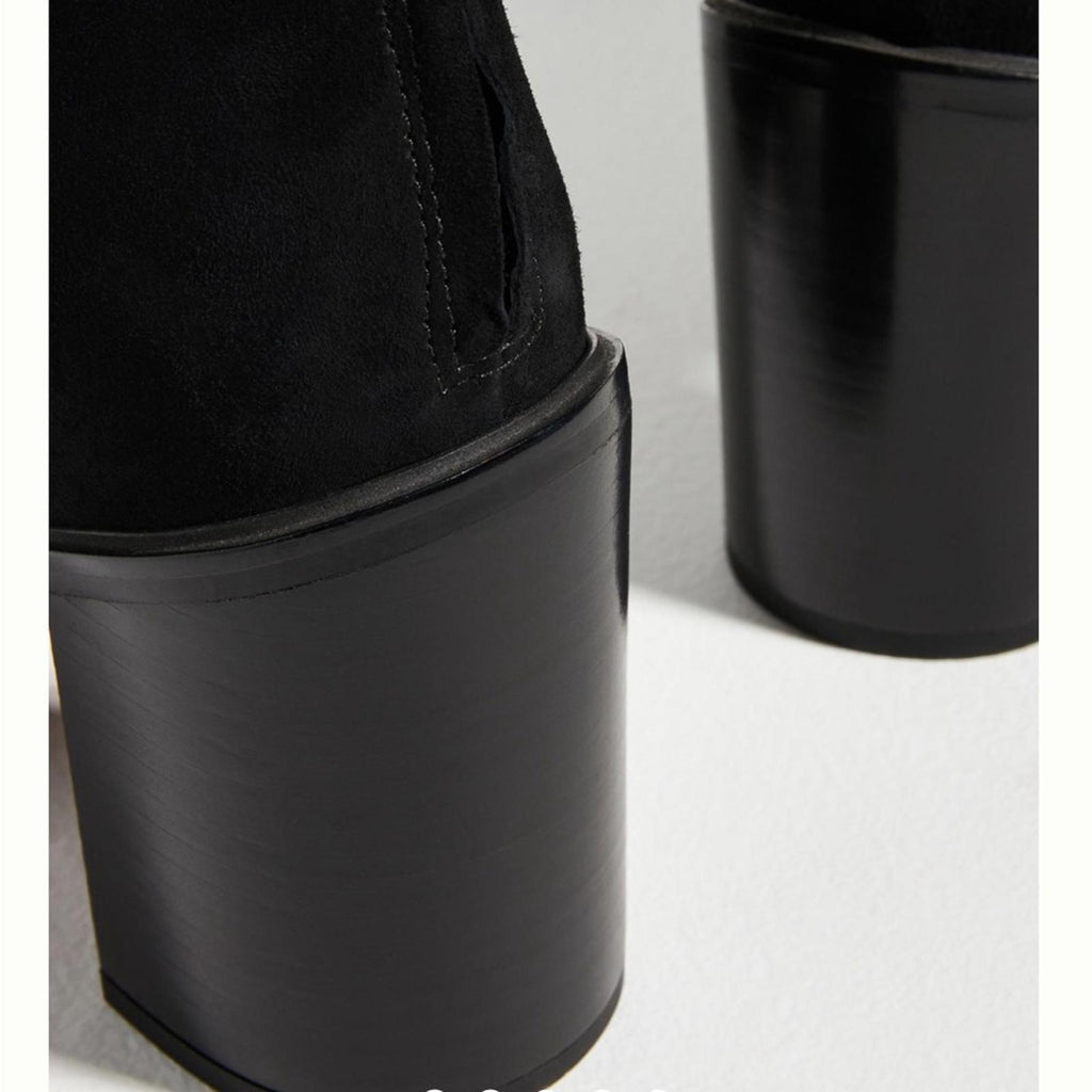 Sarto Steviena Leather Square-Toe Boots in Black Size 11 New w/o Box SOLD OUT!
