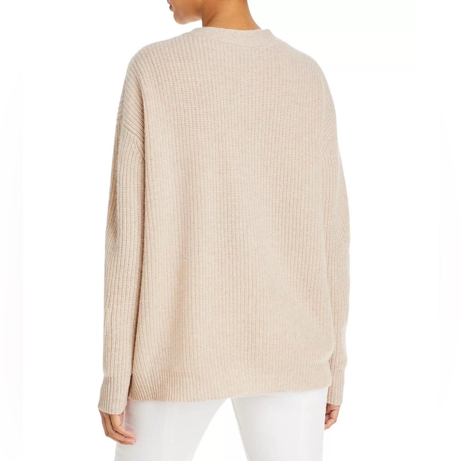 C by Bloomingdale's Cashmere Ribbed Oversized Cashmere Cardigan Size L NEW