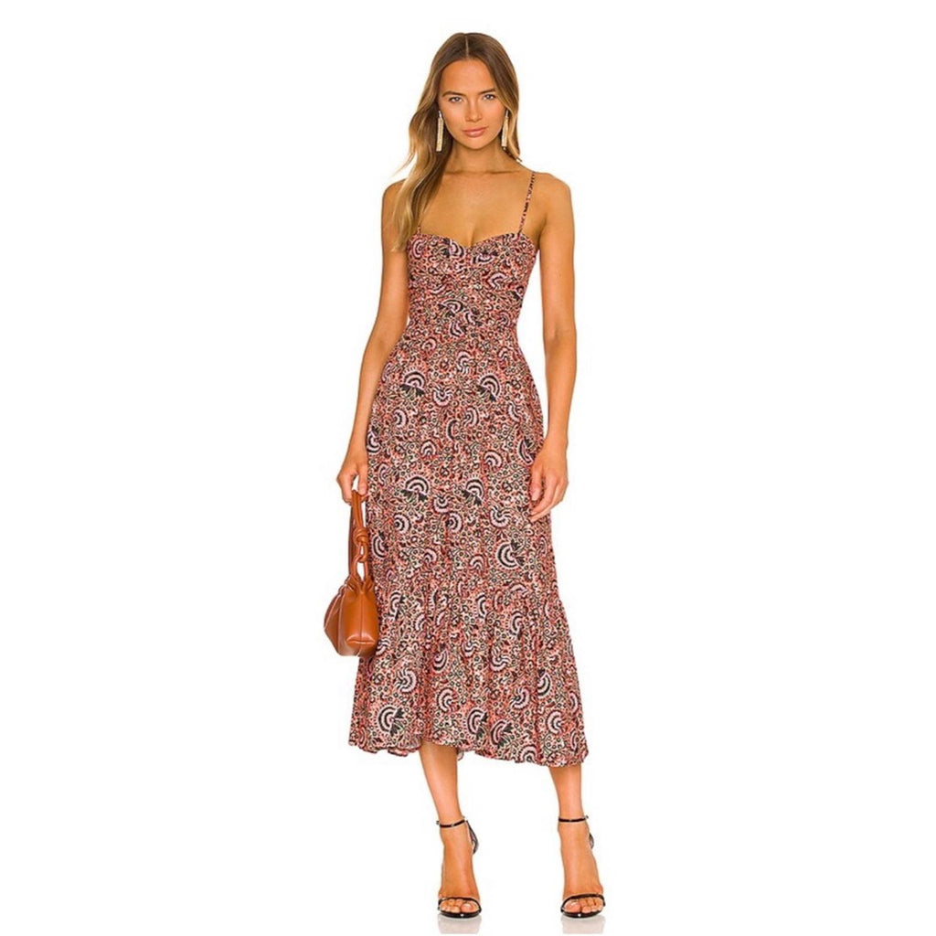 A.L.C. Lilah Printed Midi Dress, Revolve Size 8 New w/Tag Retail $495