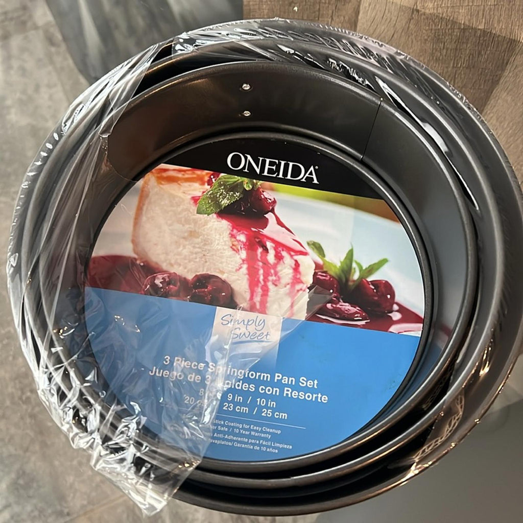 Oneida 3-Piece Non-Stick Springform Pan Set, NEW w/ Tag