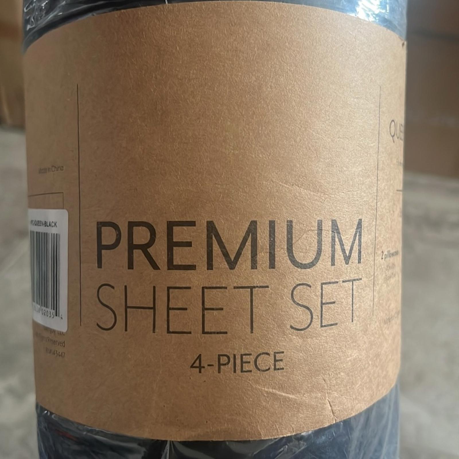 iEnjoy Ultra Soft 4-Piece Hypoallergenic Queen Sheet Set in Black, NEW w/Tag