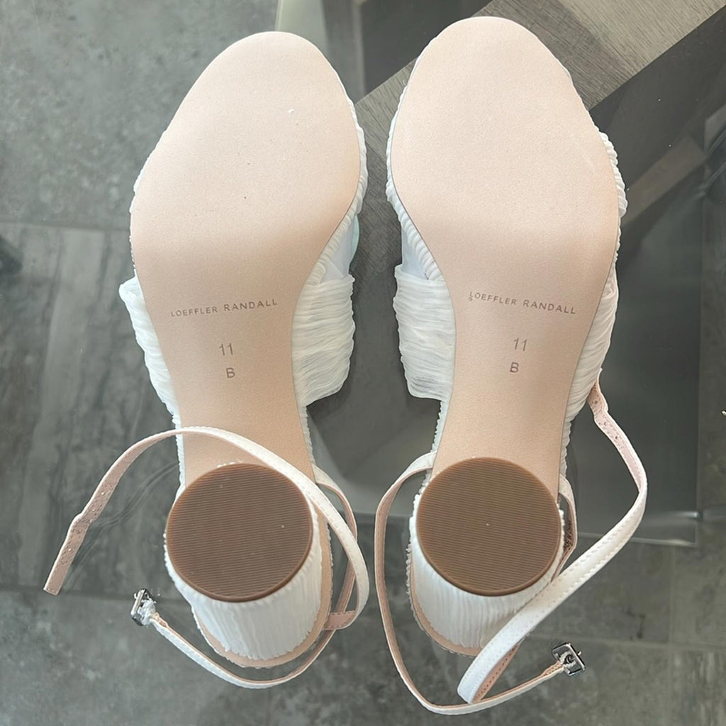 Loeffler Randall Reed High Heel Pleated Sandals, Size 11 New in Box