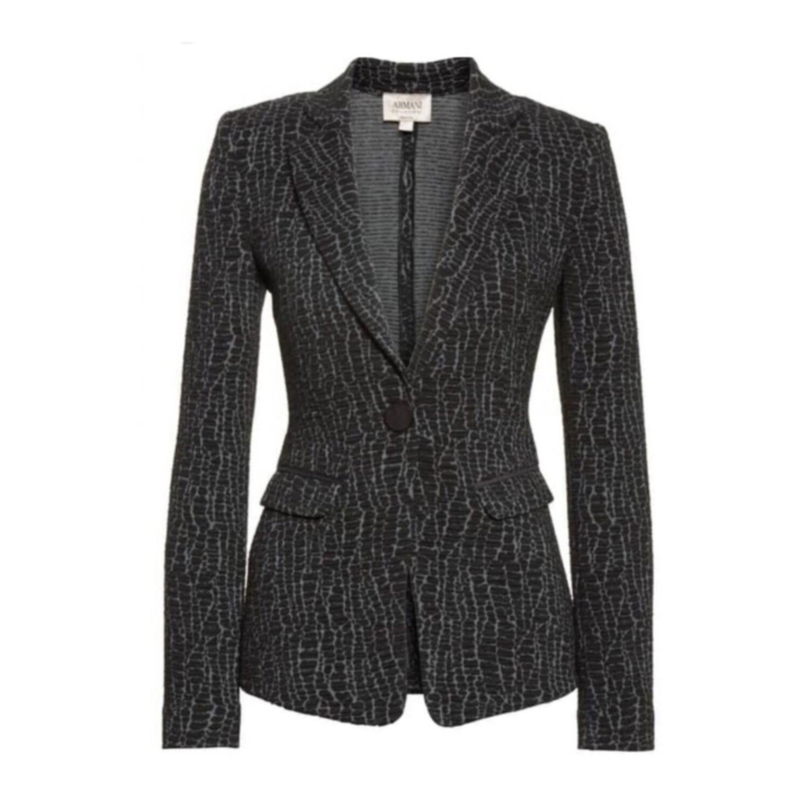 Armani Collezioni Blazer (Made in Italy) Animal Print Size 10, New w/Tag $1,495