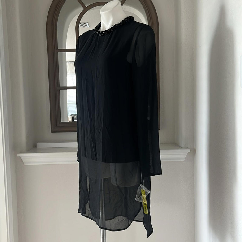 NWT Gianni Bini Nikki Tunic, Black/Dream Weaver Size S New w/Tag Retail $99