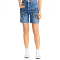 Mother High-Waisted Smokin’ Short Fray Jeans w/Strawberry Patch, Size 26 NWT