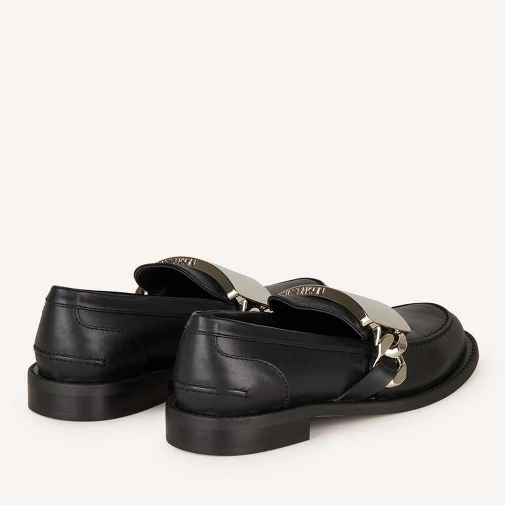 JW Anderson Logo-Engraved Leather Loafers in Black, Size 41 NEW in Box + DustBag