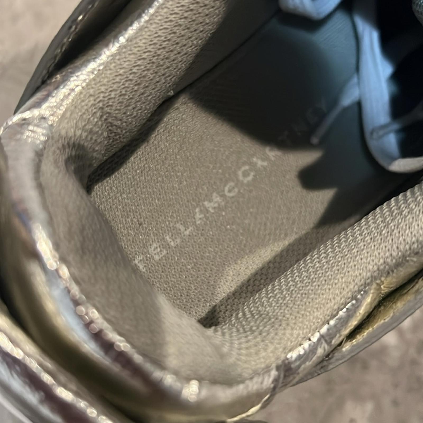 Stella McCartney S-Wave Lace Up Sneakers, Metallic Size 35 NEW w/Dust Bag $830
