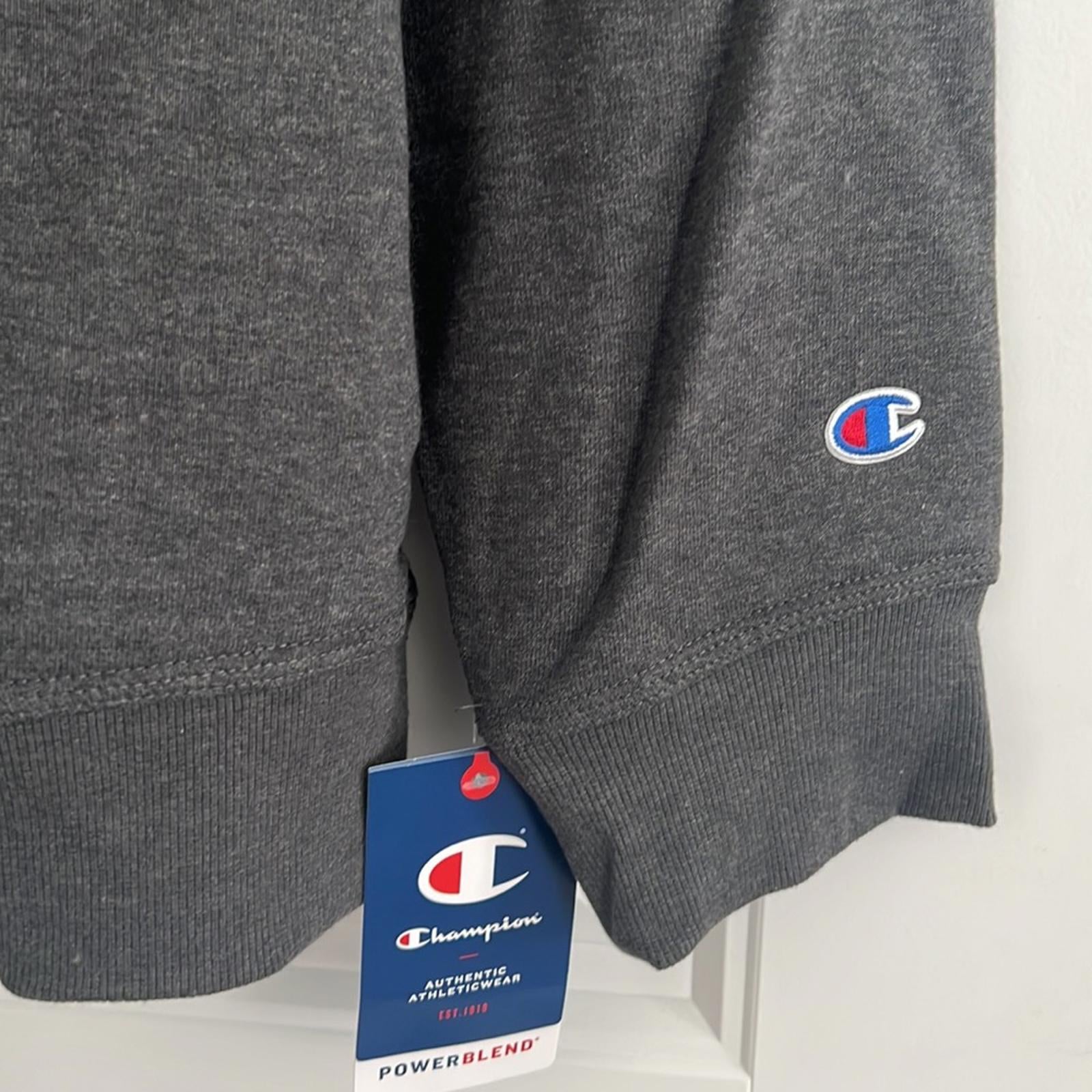 Champion Powerblend Fleece Logo Sweatshirt, Granite Heat Size 2X New w/Tag $50