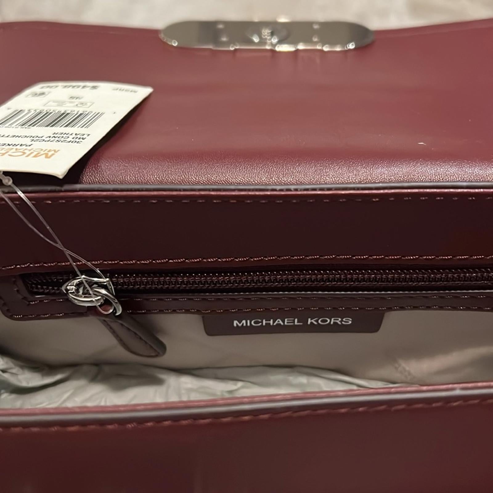 NWT Michael Kors Parker Medium Convertible Pouchette Shoulder Bag Retail $498