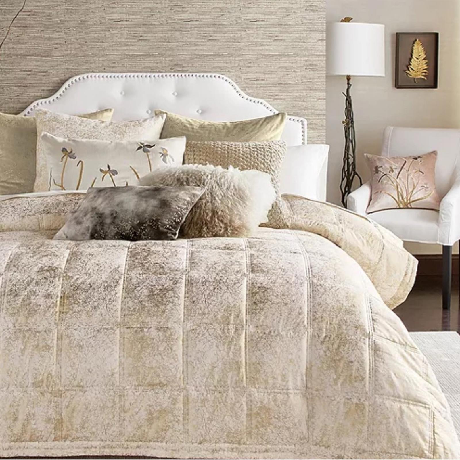 Michael Aram Metallic Textured European Sham, NWT $150