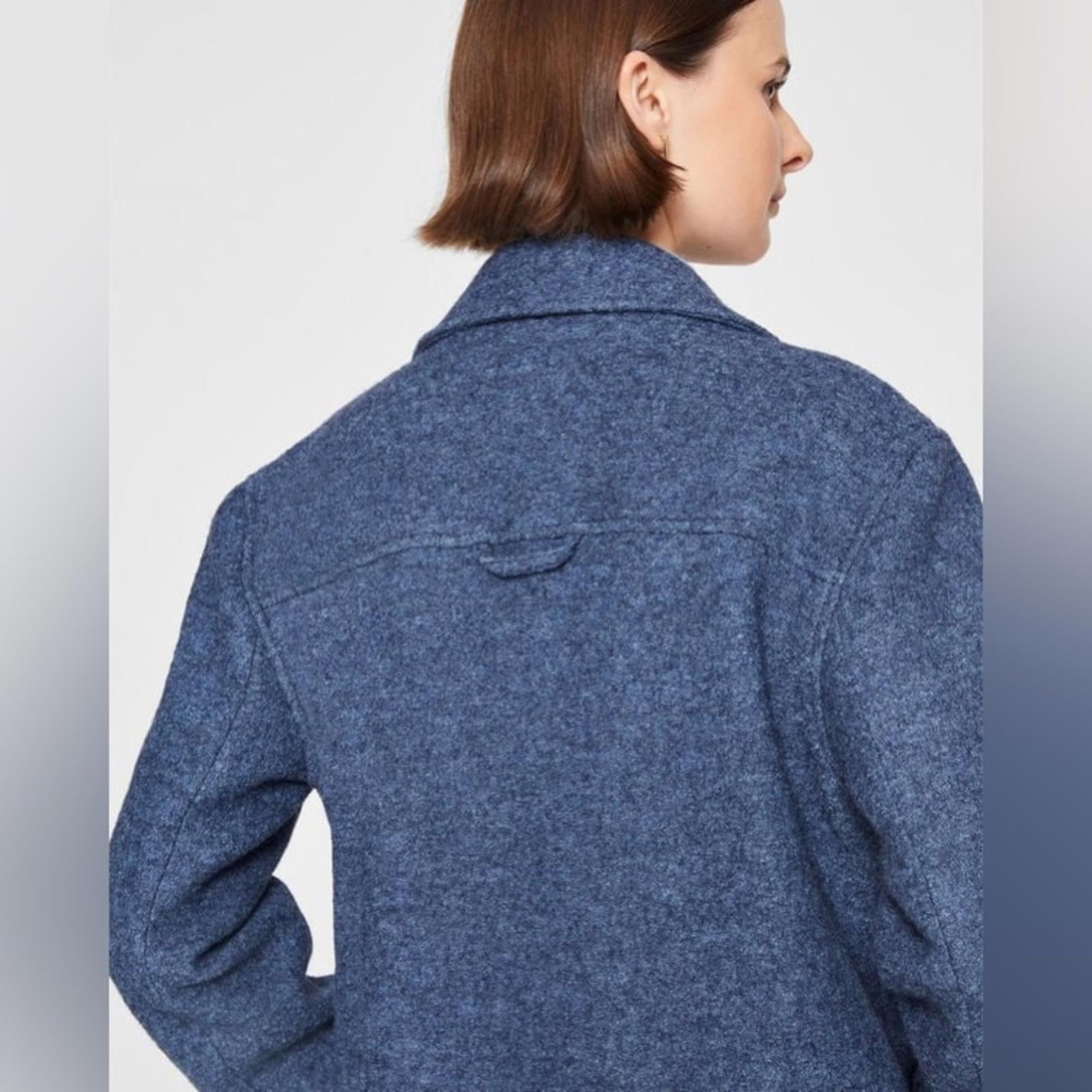 Club Monaco Cozy Shirt Jacket in Heather Blue, Size XL New w/Tag Retail $249