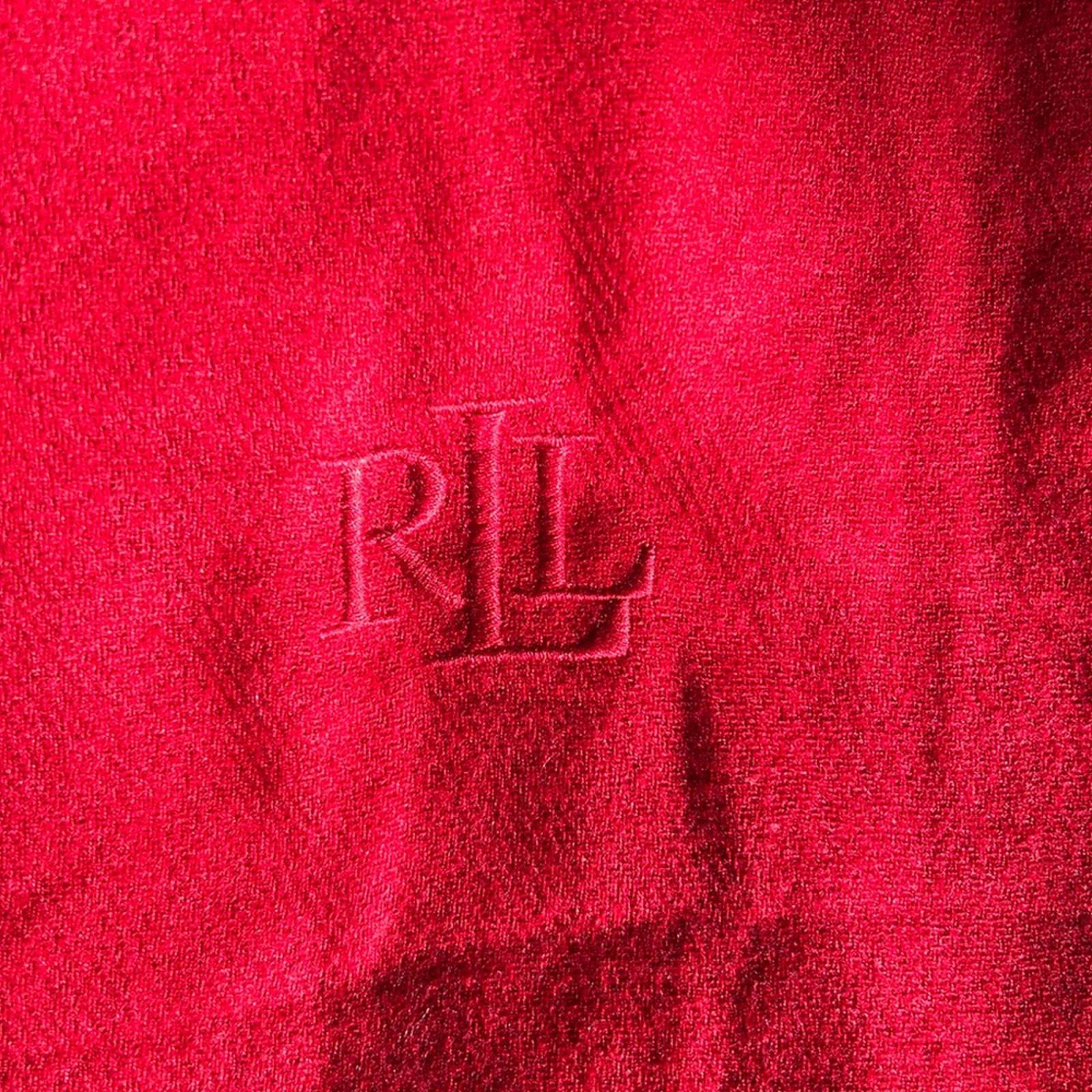 Lauren Ralph Lauren Woven Scarf, Red Plaid 126cm x 126cm NEW