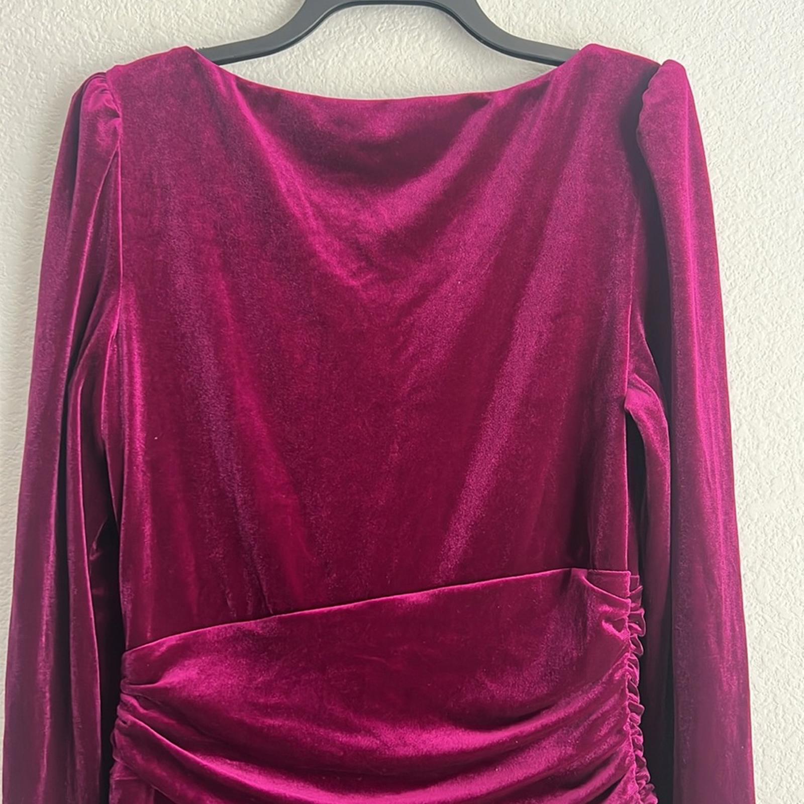 Lauren Ralph Lauren Velvet Cocktail Dress in Purple, Size 12 NEW w/Tag