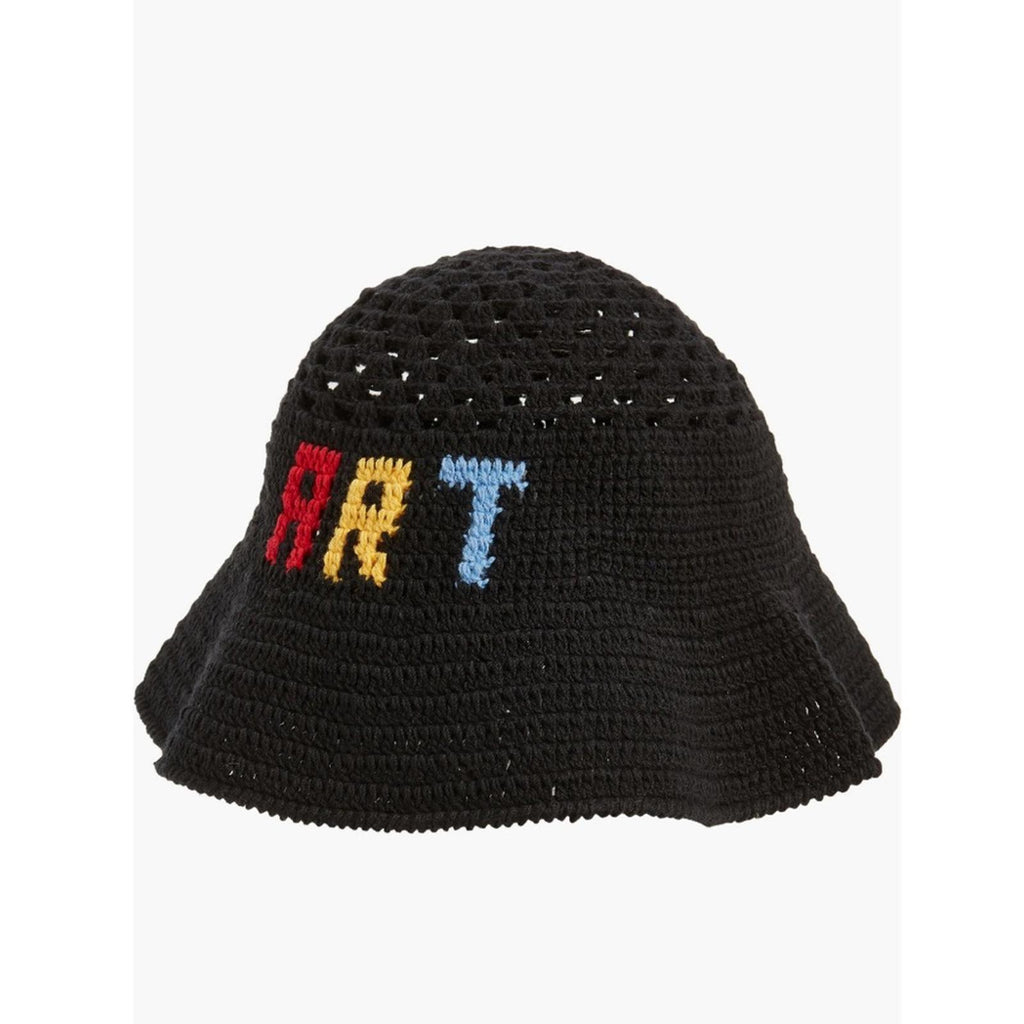 Vanessa Arizaga Art Crochet Bucket Hat, Black New w/Tag SOLD OUT Retail $150