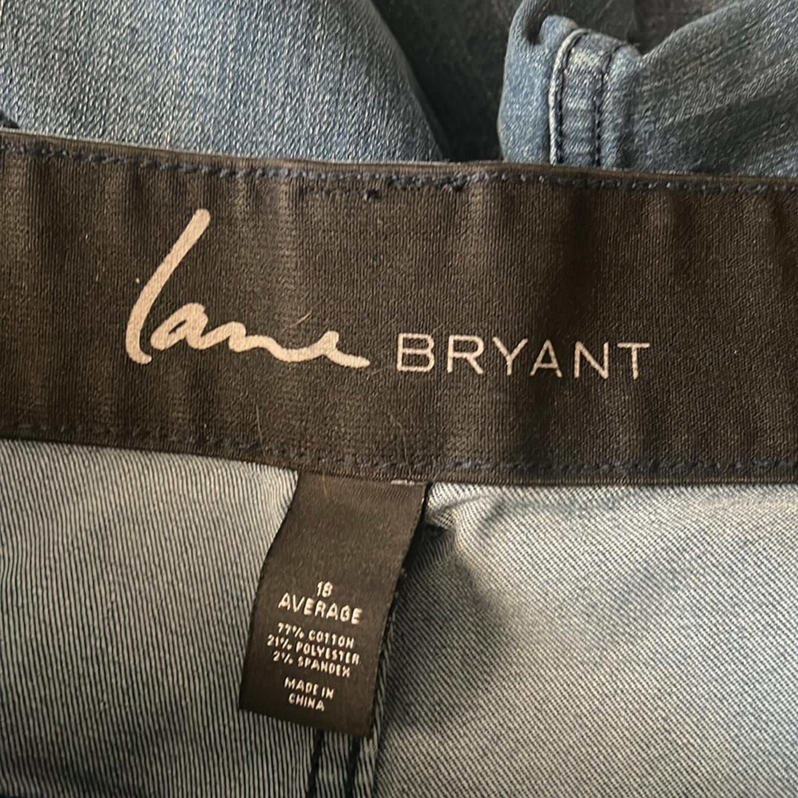 Lane Bryant High-Rise Tighter Tummy Two-Tone Skinny Jeans in Dark Wash, Size 18