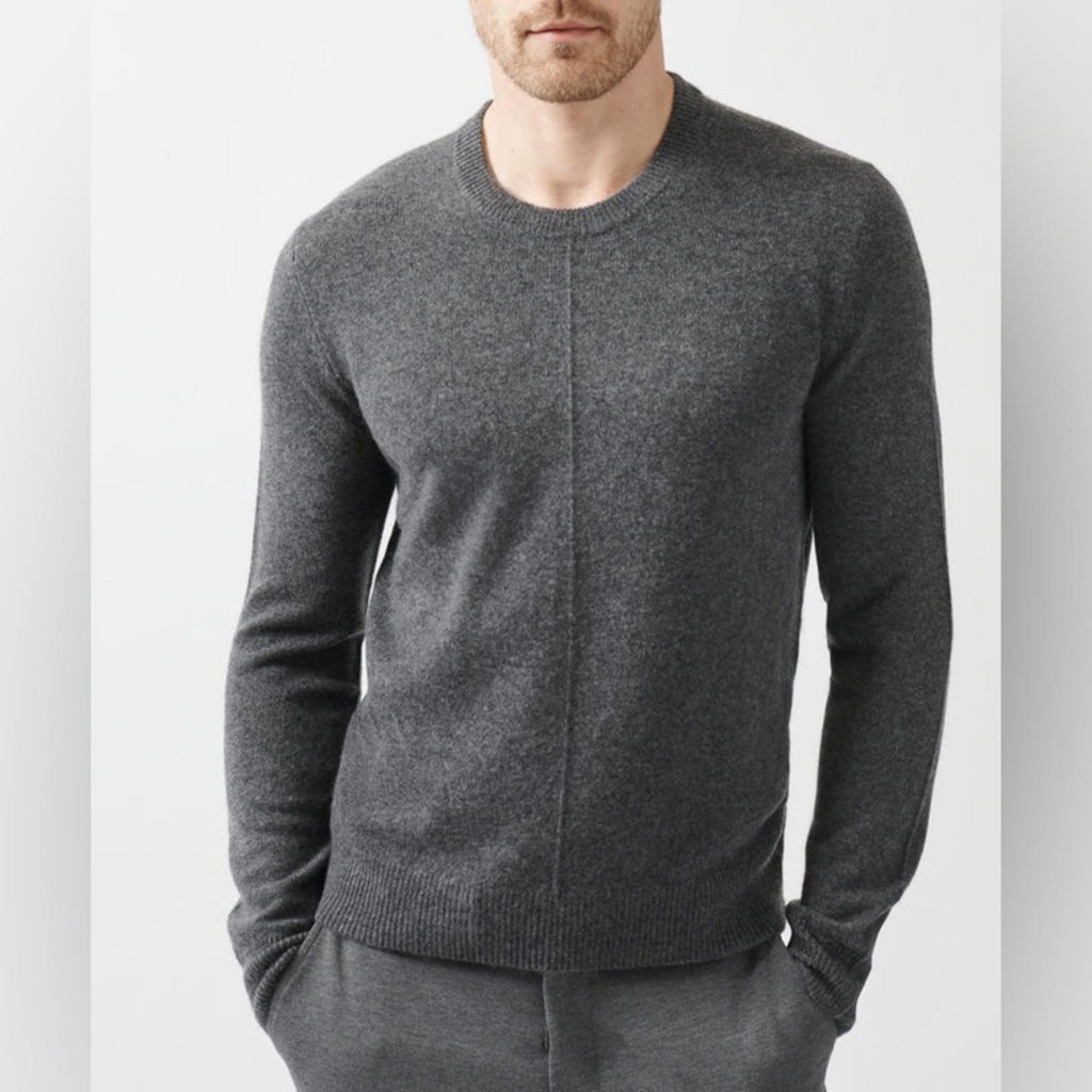 ATM Anthony Thomas Melillo Exposed Seam Cashmere Sweater,Heather Army Size S NWT