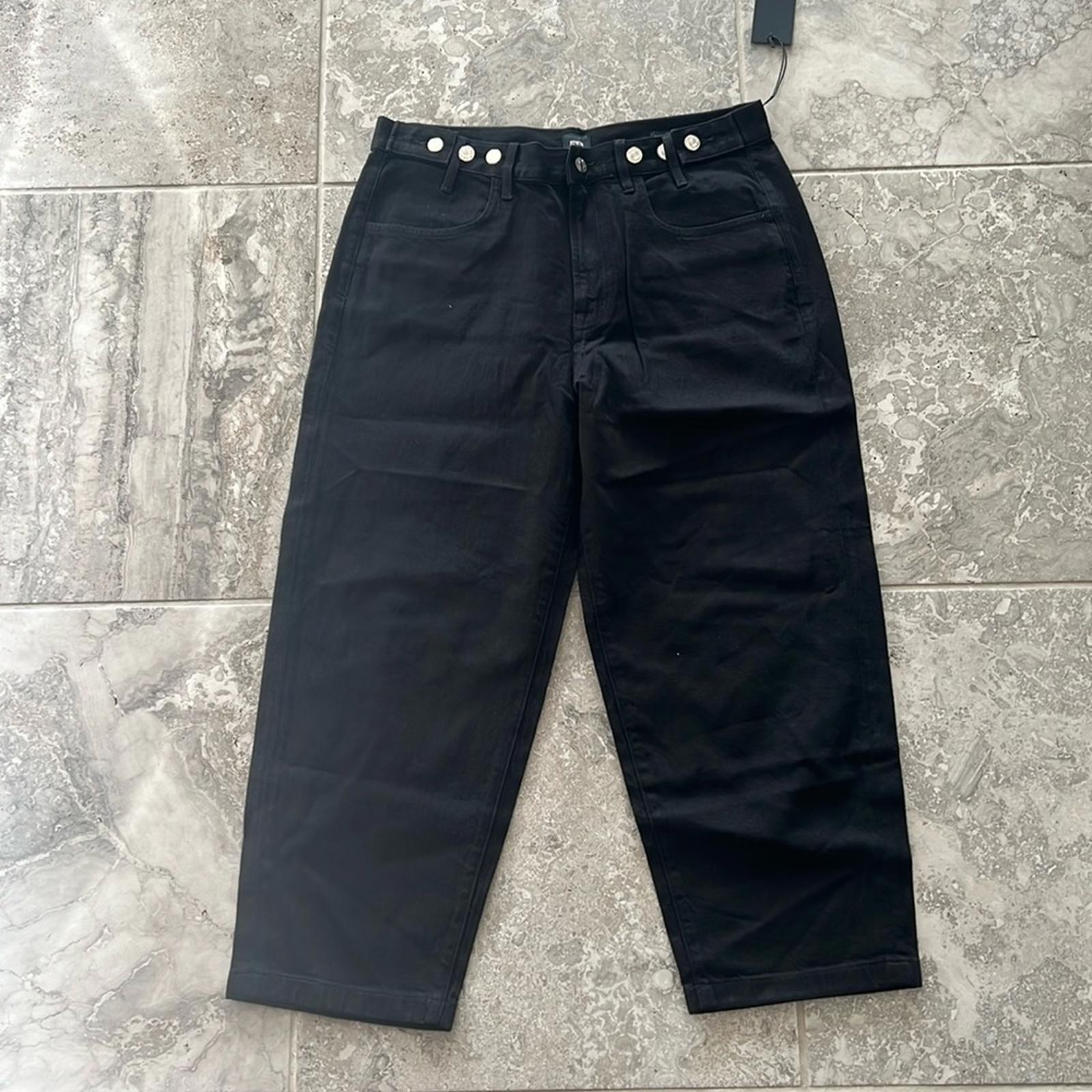 Anthropologie’s Edwin Maiia Cropped Wide Leg Jeans, Black Size S New w/Tag $228