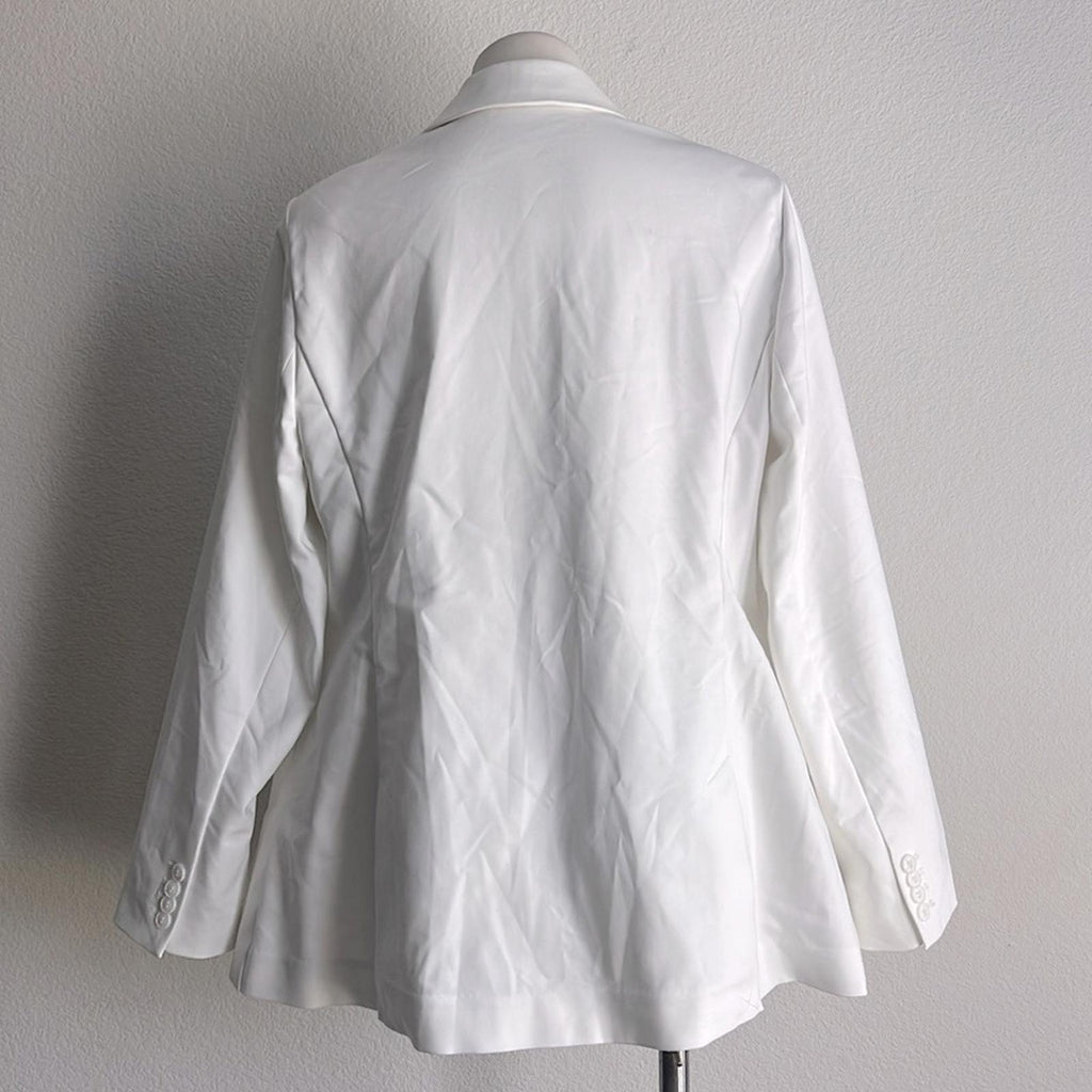 Lane Bryant White Double-Breasted Blazer, NEW, Size 16
