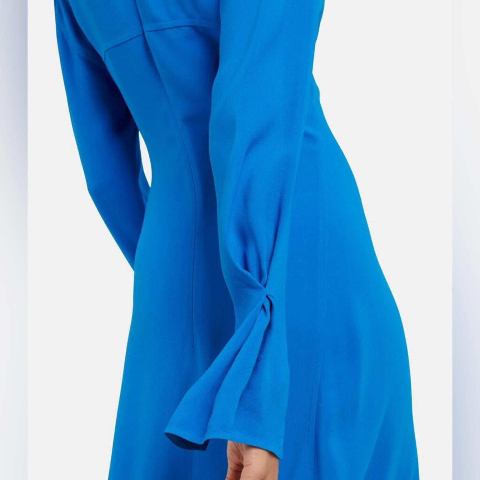 Victoria Beckham Cady Fit & Flare Midi Dress in Blue, NWT, Size 2 Retail $1,250