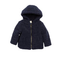 Jessica Simpson Navy Faux Shearling Hooded Jacket, Size 12 Months New w/Tag