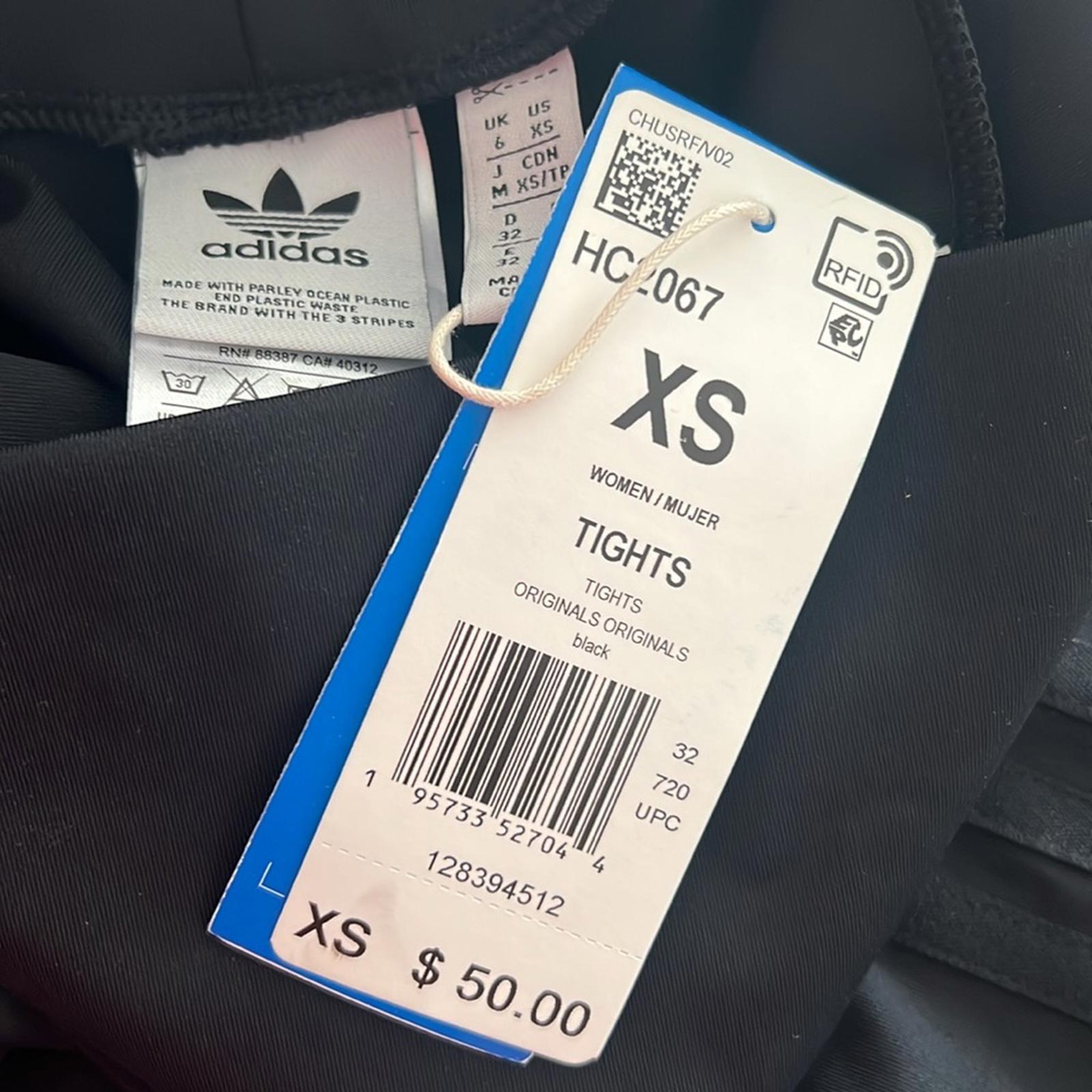 Adidas Originals High Waisted Leggings in Black, NWT, Size XS