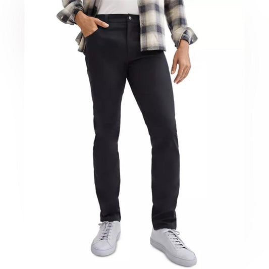 7 For All Mankind Ace Water Resistant Slim Fit Tech Pants in Black, NEW, Size 31