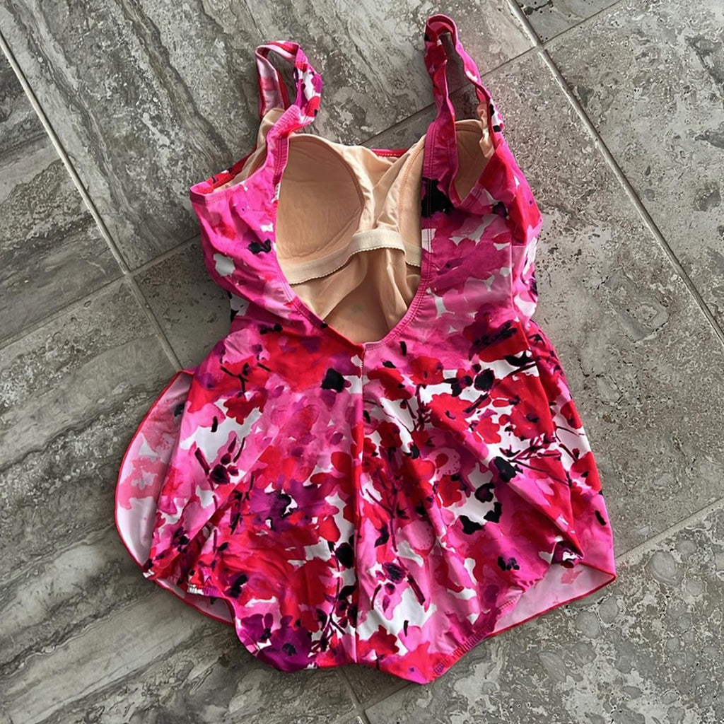 Shore Shapes One-Piece 2-in-1 Swimwear in Pink Purple, Size 12