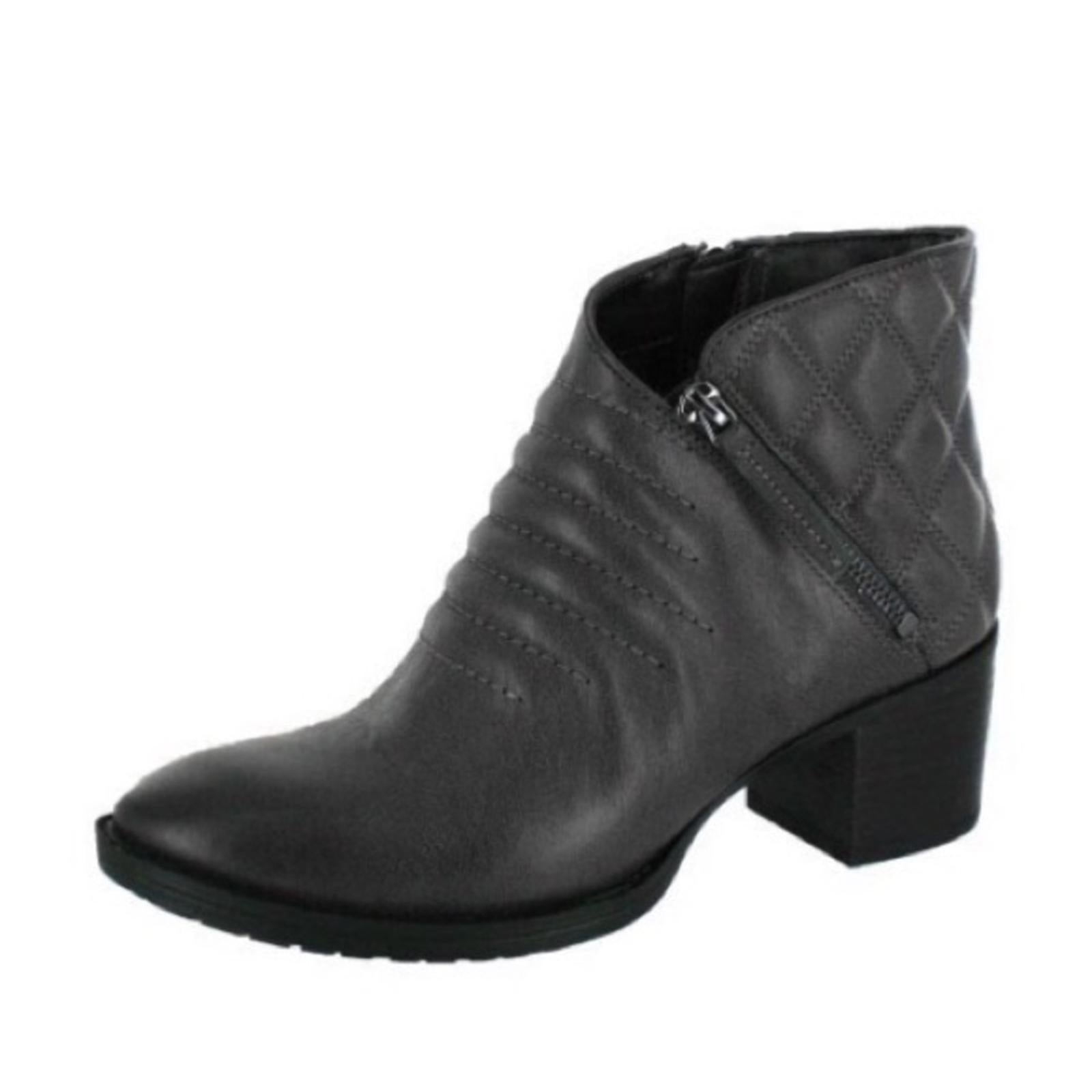 NEW Clarks Movie Retro Boots Dark Grey Leather, Size UK 6.5D, US 9M Retail $180