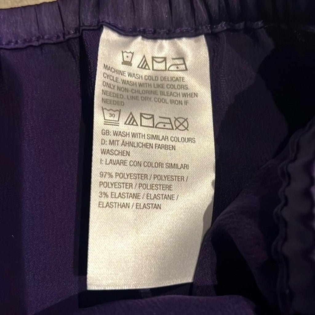 NEW Jason Wu Matte Satin Tiered Skirt in Purple, Size L New Original Packaging