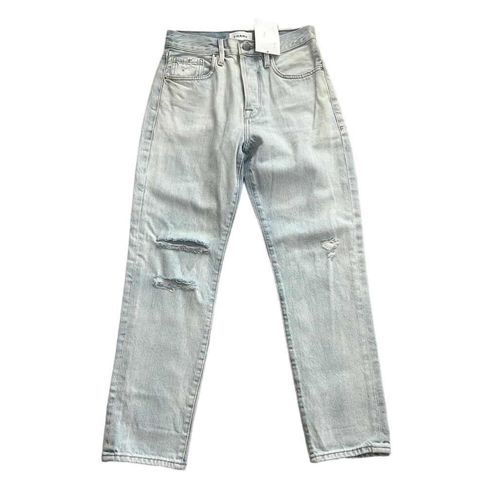 FRAME Le Original Howard Rips LOJ385 Straight Leg Distressed Jeans, Size 24 NEW