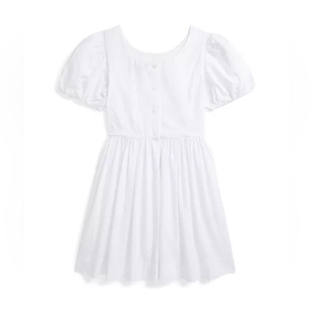 Polo Ralph Lauren Girls Seersucker Dress in White, Size 7, NWT