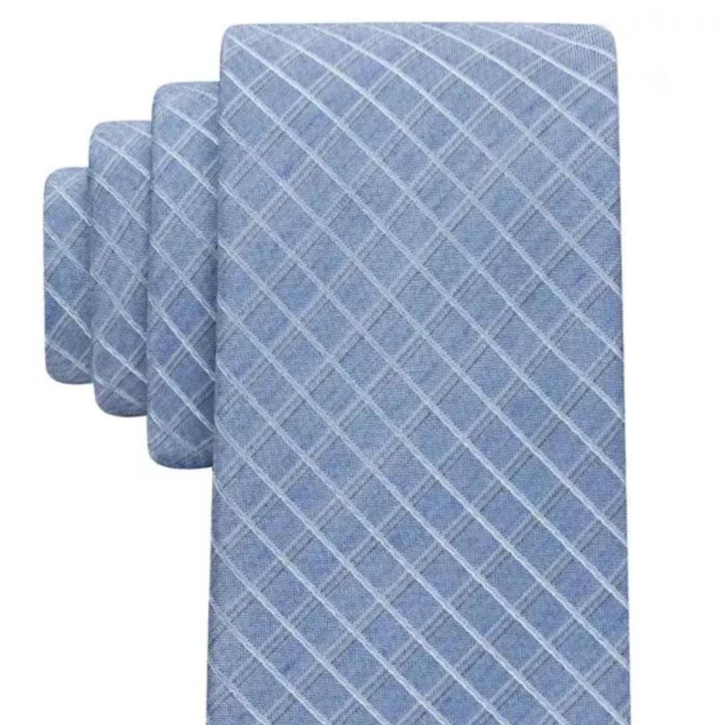 Calvin Klein Men's Heather Grid Tie in Light Blue, One Size, NWT