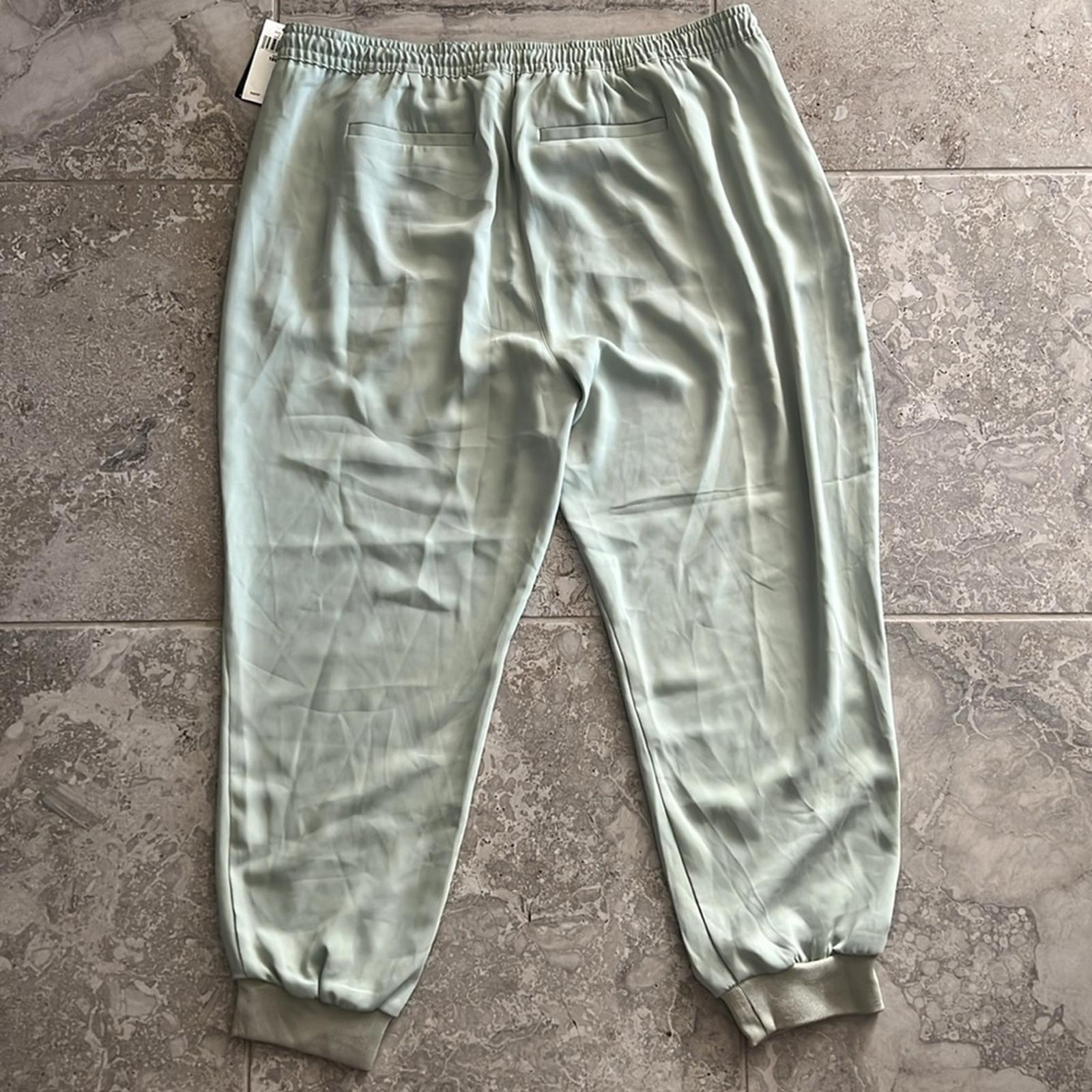 Lauren Ralph Lauren Green Drawstring Crepe Cuffed Pants Plus Size 18W NWT $155
