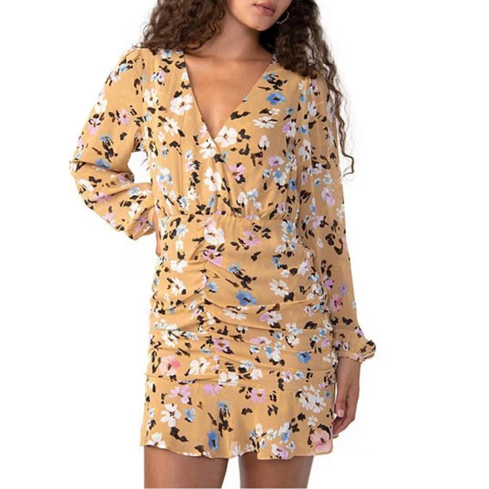 Sanctuary Anthropologie Dreamer Georgette Puff Sleeve Blouson Dress, Size 10 NWT