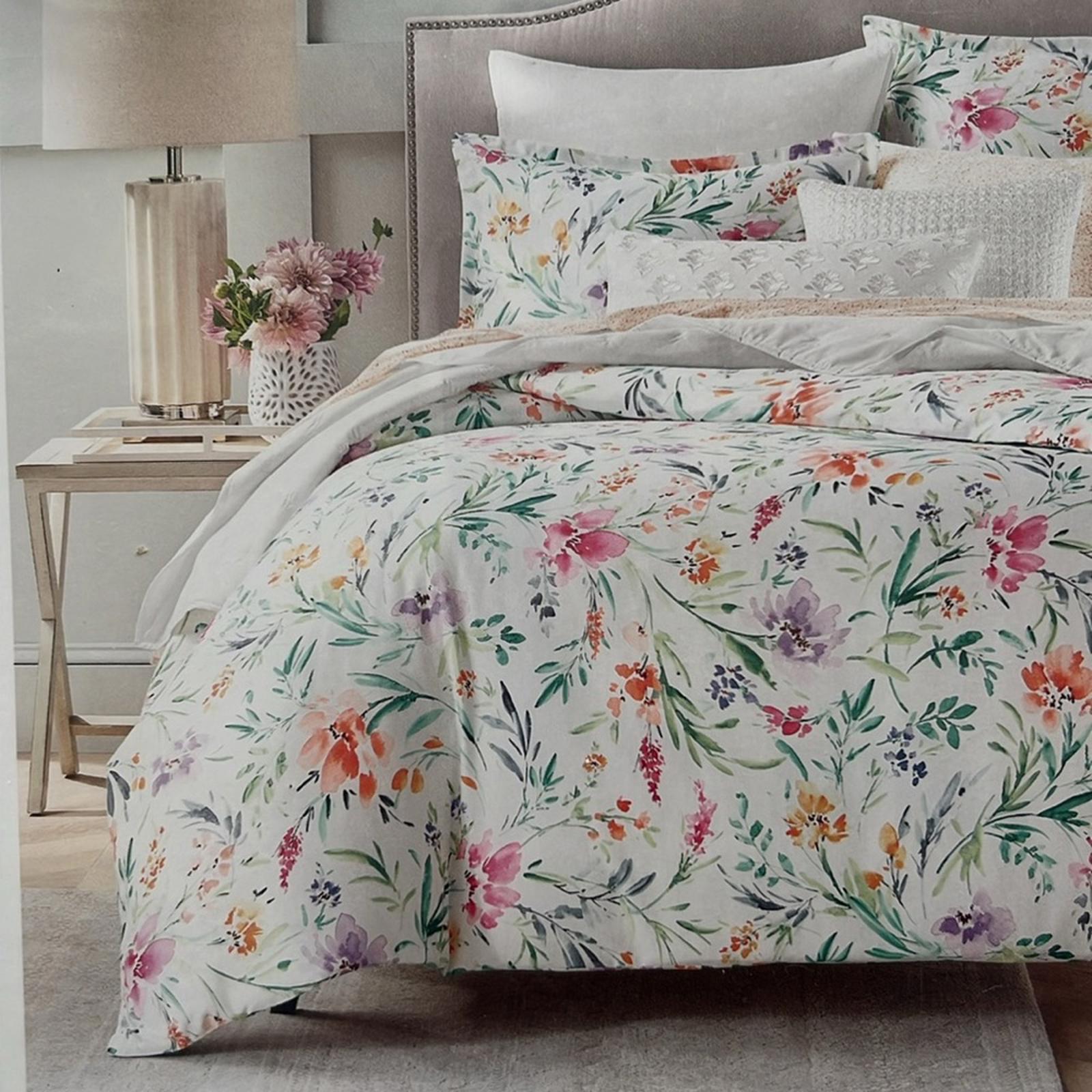 Sky Pastel Perennials Duvet Cover Set, Twin New in Box Retail $230